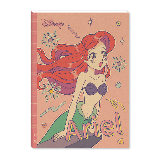 【南寶興】DISNEY 25K定頁方格筆記:小魚仙粉紅